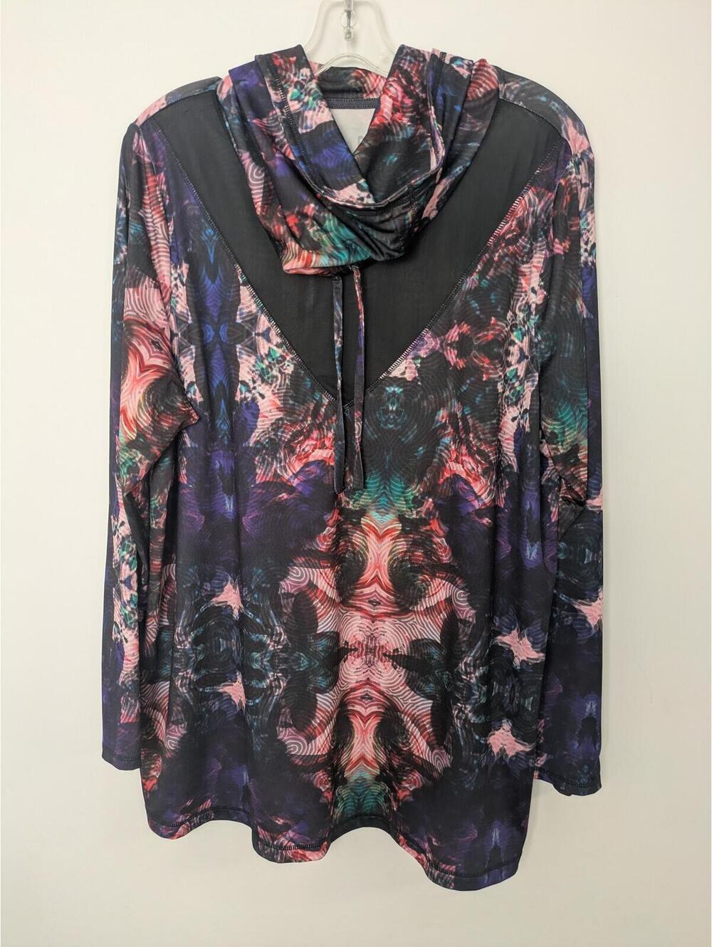 Nola Printed Hooded Athletic Top Plus Size 2X